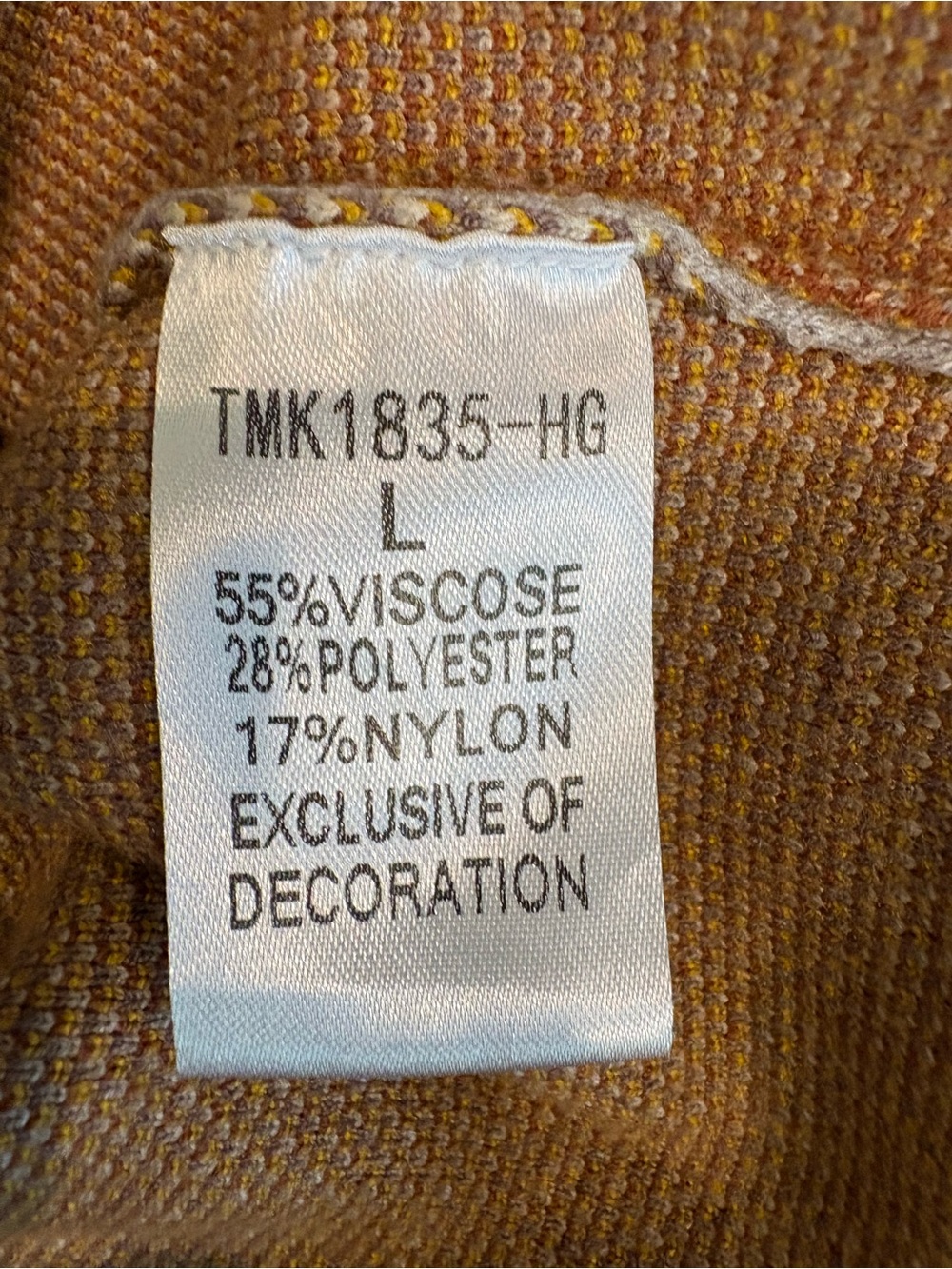 Pants Store Put You First Gray Horse-Print Crewneck Sweater Size L - Picture 6 of 6